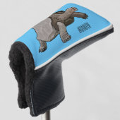 Galapagos tortoise cartoon golfheadcover (3/4 voorkant)