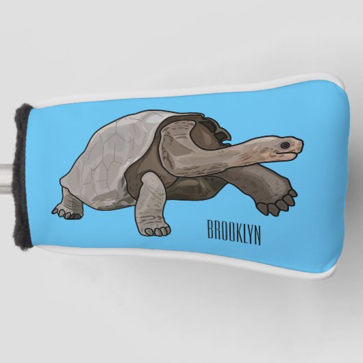 Galapagos tortoise cartoon golfheadcover (Voorkant)