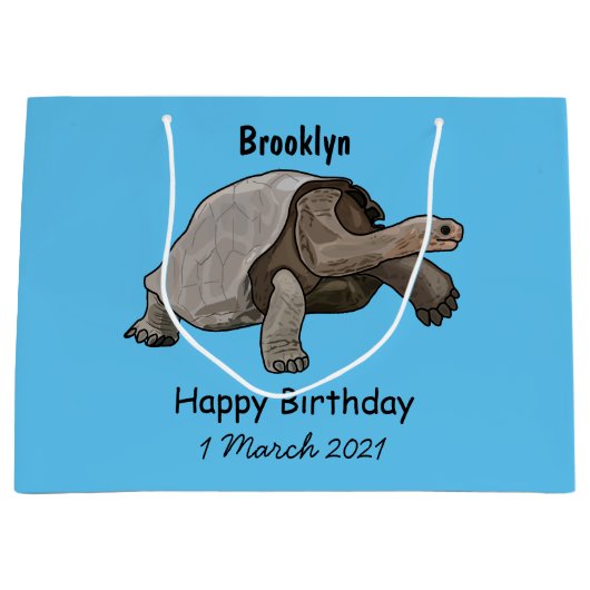 Galapagos tortoise cartoon groot cadeauzakje (Voorkant)