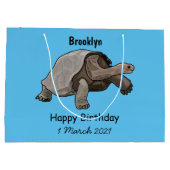 Galapagos tortoise cartoon groot cadeauzakje (Achterkant)