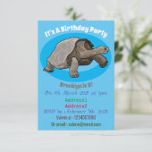 Galapagos tortoise cartoon kaart (Staand voorkant)