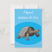Galapagos tortoise cartoon kaart (Achterkant)