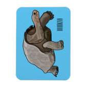 Galapagos tortoise cartoon magneet (Verticaal)