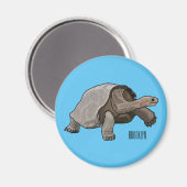 Galapagos tortoise cartoon magneet (Voorkant / Achterkant)