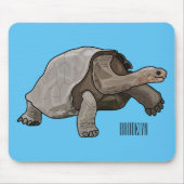 Galapagos tortoise cartoon muismat (Voorkant)