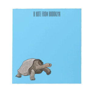 Galapagos tortoise cartoon notitieblok