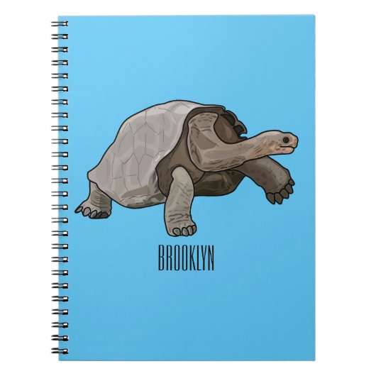 Galapagos tortoise cartoon notitieboek (Voorkant)