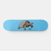 Galapagos tortoise cartoon persoonlijk skateboard (Horizontaal)