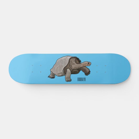 Galapagos tortoise cartoon persoonlijk skateboard (Horizontaal)