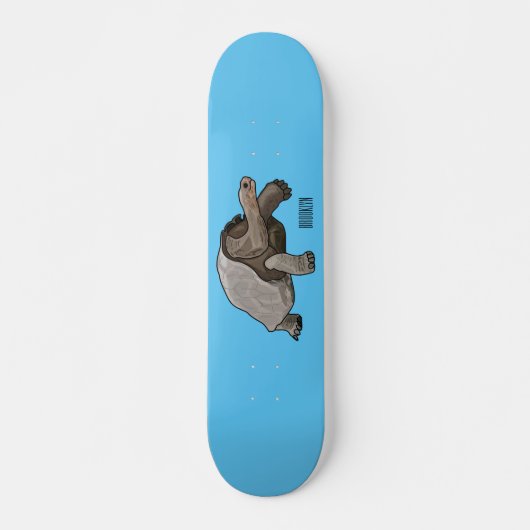 Galapagos tortoise cartoon persoonlijk skateboard (Voorkant)
