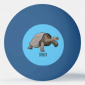 Galapagos tortoise cartoon pingpongbal (Achterkant)