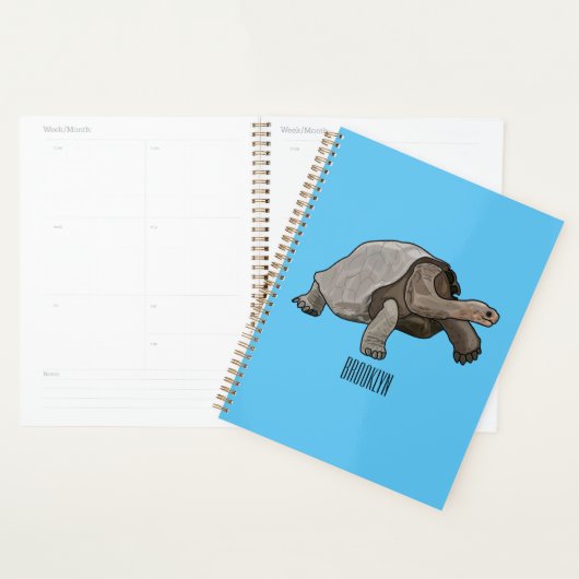 Galapagos tortoise cartoon planner (Display)