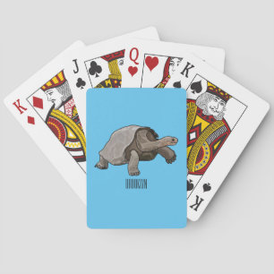 Galapagos tortoise cartoon pokerkaarten