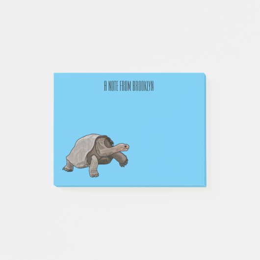 Galapagos tortoise cartoon post-it® notes (Voorkant)