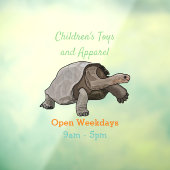 Galapagos tortoise cartoon raamsticker (Vel 3)