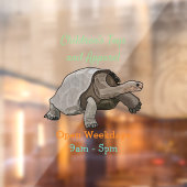 Galapagos tortoise cartoon raamsticker (Vel 2)