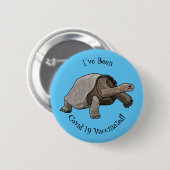 Galapagos tortoise cartoon ronde button 5,7 cm (Voorkant /achterkant)