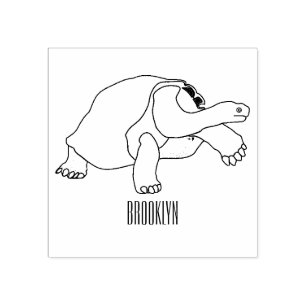 Galapagos tortoise cartoon rubberstempel