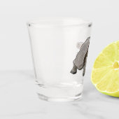 Galapagos tortoise cartoon shot glas (Links)