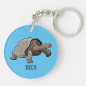 Galapagos tortoise cartoon sleutelhanger (Achterkant)