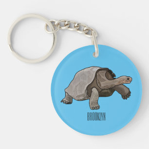 Galapagos tortoise cartoon sleutelhanger
