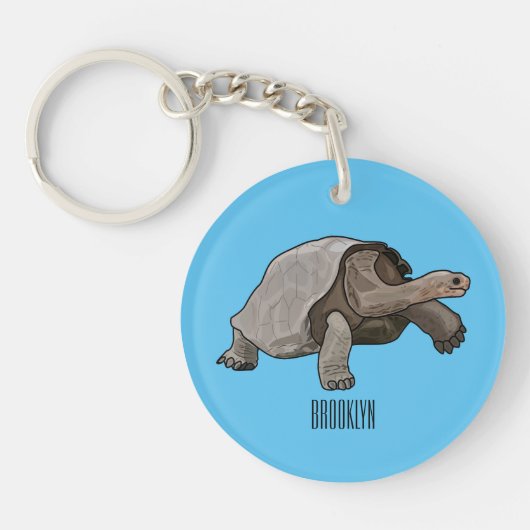 Galapagos tortoise cartoon sleutelhanger (Voorkant)
