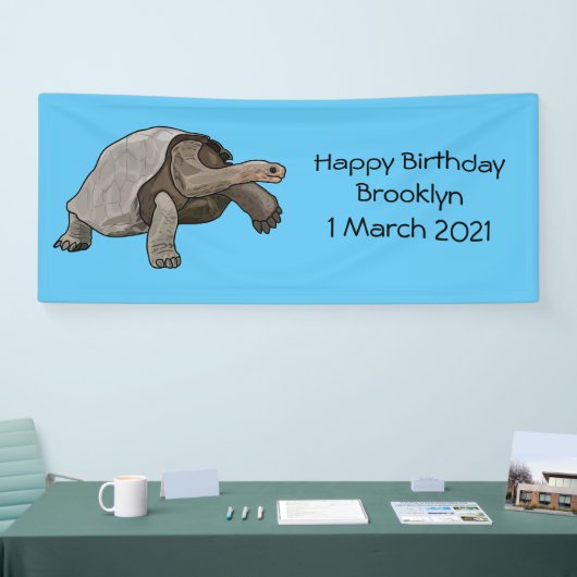 Galapagos tortoise cartoon spandoek (Beurs)