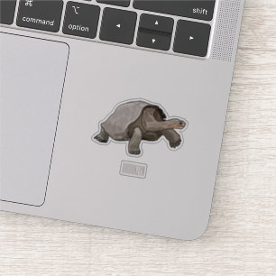 Galapagos tortoise cartoon sticker