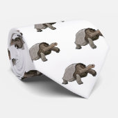 Galapagos tortoise cartoon stropdas (Opgerold)