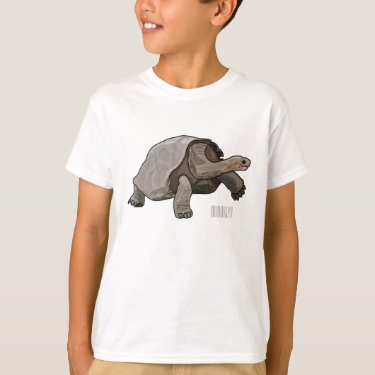Galapagos tortoise cartoon t-shirt (Voorkant)