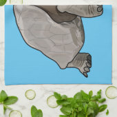 Galapagos tortoise cartoon theedoek (Gevouwen)