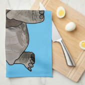 Galapagos tortoise cartoon theedoek (Quarter Fold)