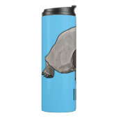 Galapagos tortoise cartoon thermosbeker (Gedraaid links)