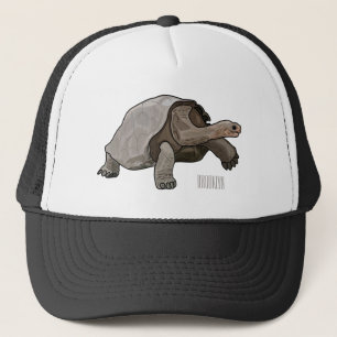 Galapagos tortoise cartoon trucker pet