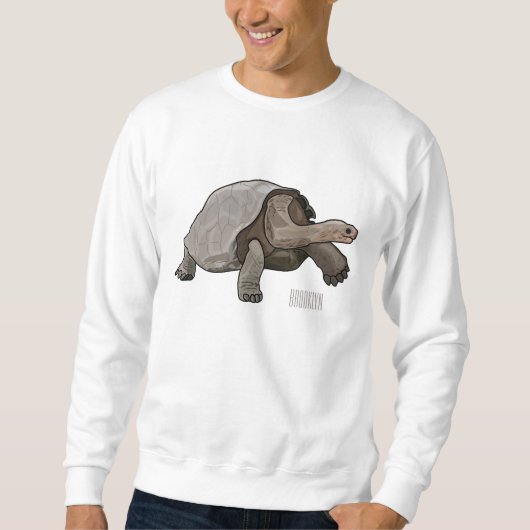 Galapagos tortoise cartoon trui (Voorkant)