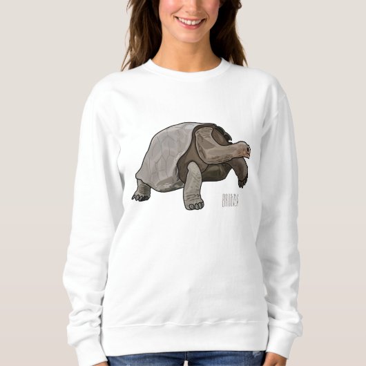 Galapagos tortoise cartoon trui (Voorkant)