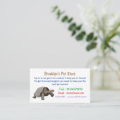 Galapagos tortoise cartoon visitekaartje (Staand voorkant)