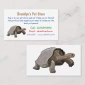 Galapagos tortoise cartoon visitekaartje (Voorkant / Achterkant)