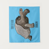 Galapagos tortoise cartoon wandkleed (Voorkant)