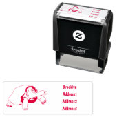 Galapagos tortoise cartoon  zelfinktende stempel (In situ)