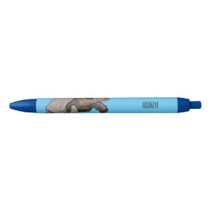 Galapagos tortoise cartoon zwarte inkt pen