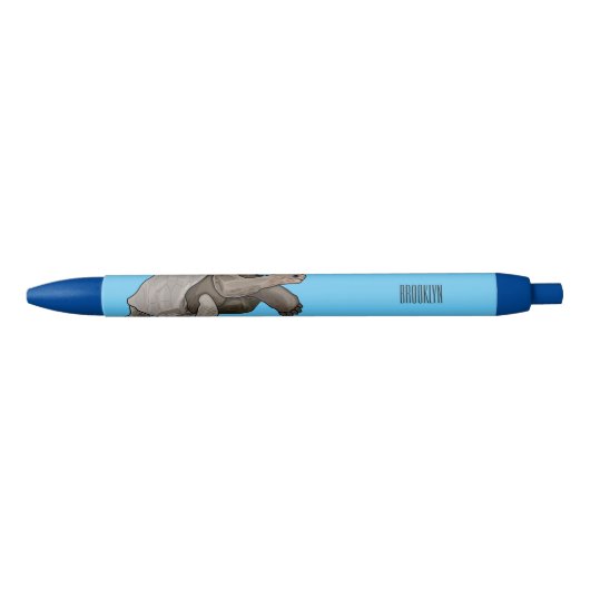 Galapagos tortoise cartoon zwarte inkt pen (Voorkant)