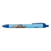 Galapagos tortoise cartoon zwarte inkt pen (Bovenkant)
