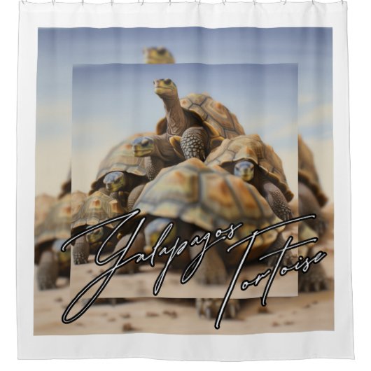 Galapagos Tortoise Douchegordijn (Voorkant)