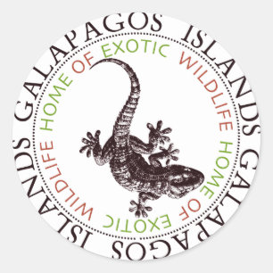 Galapagoseilanden hagedis ronde sticker