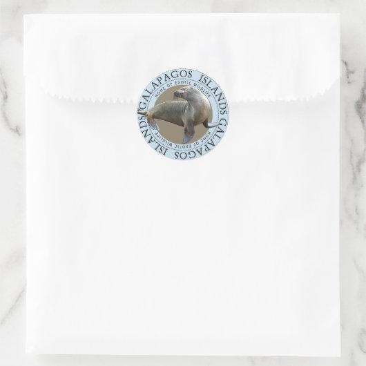 Galapagoseilanden Zee Leeuwen Ronde Sticker (Tas)