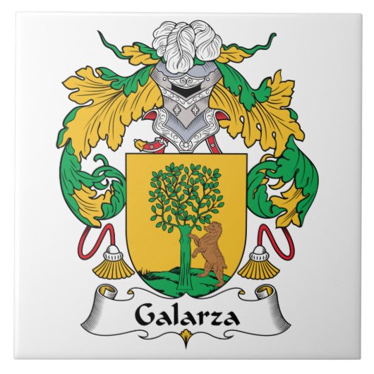 Galarza Family Crest Tegeltje (Voorkant)