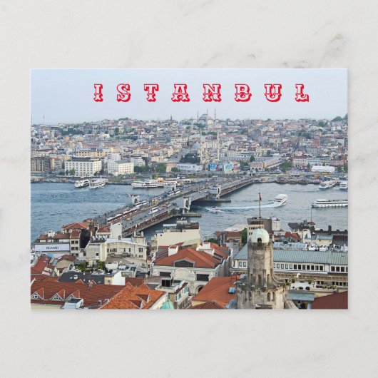 Galata Bridge. Golden Horn Bay. Briefkaart (Voorkant)