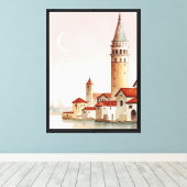 Galata-toren Canvas Afdruk (Insitu (Houten vloer))