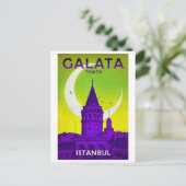 Galata-toren, Istanbul, Turkije, , reizen Briefkaart (Staand voorkant)
